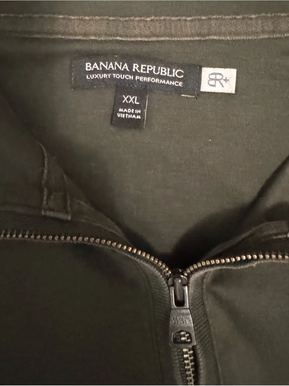 Banana Republic Olive Green Zip-Up Sweater